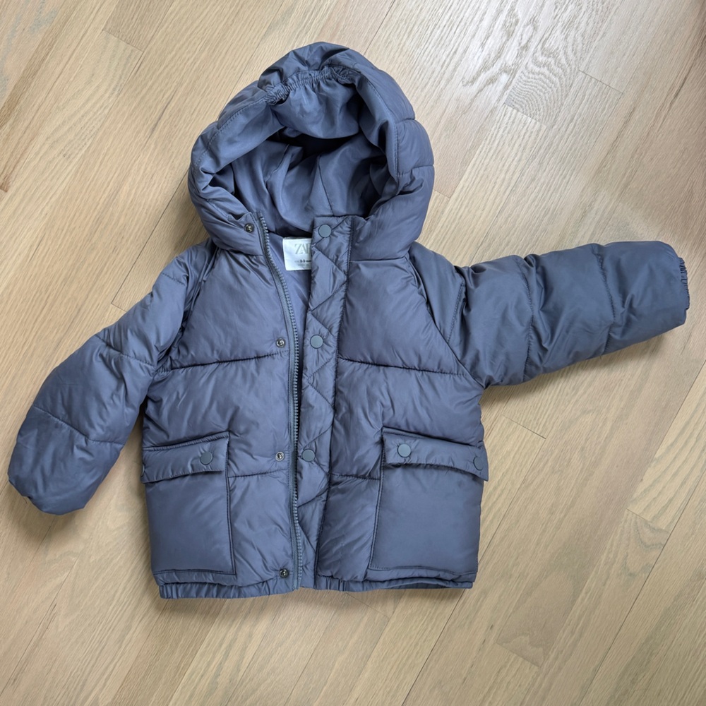 Zara Kids Blue Puffer Jacket